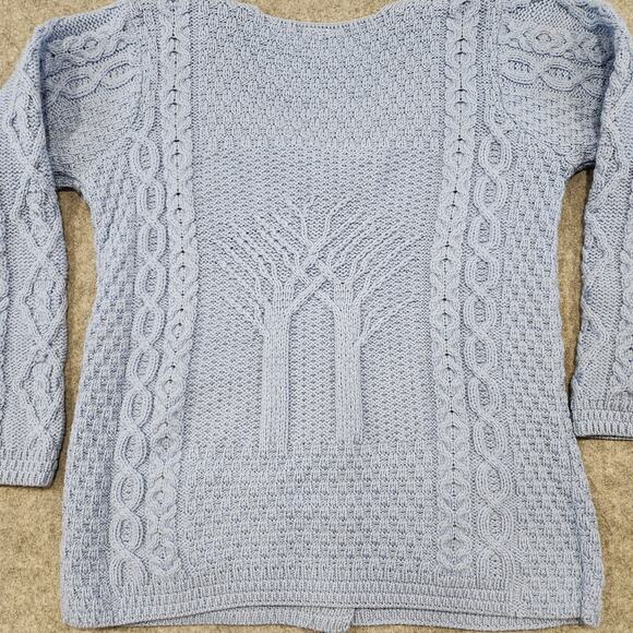 Kilronan Knitwear Womens L Large 100% Merino Wool Cableknit Cardigan Sweater - Picture 14 of 15